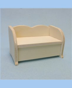 Sofa miniature en bois pour maison de poupées 1/12ème